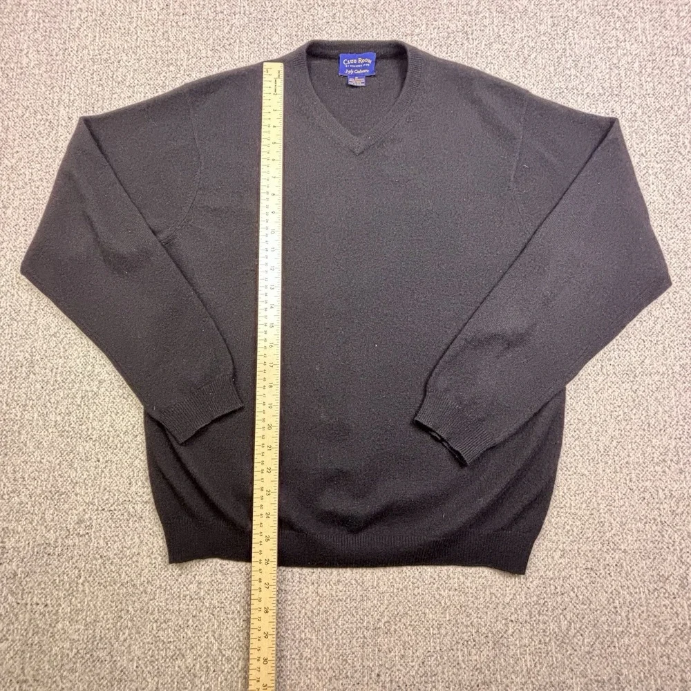 Club Room Men's Size 2-Ply Cashmere‎ V-Neck 100% Cashmere Sweater